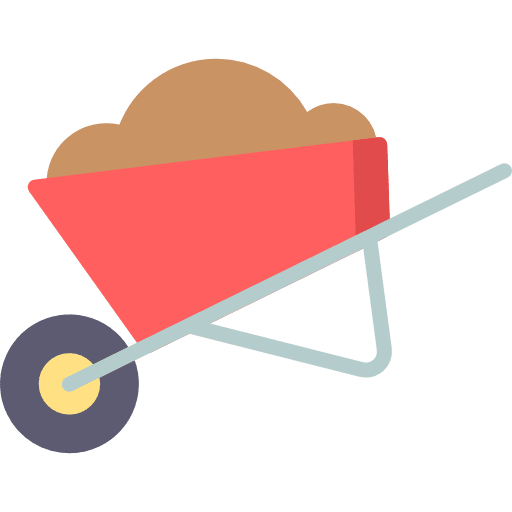 Wheelbarrow construction wheelbarrow farming and gardening icon