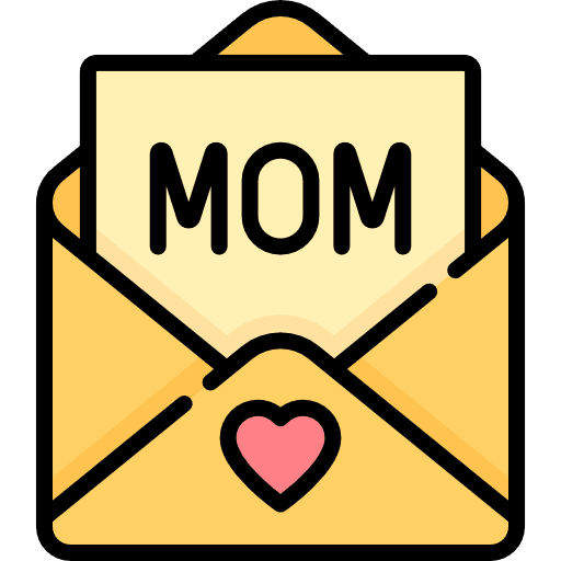 Letter message rose heart icon
