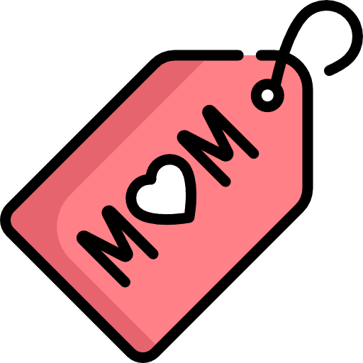 Mom love and romance label mothers day icon