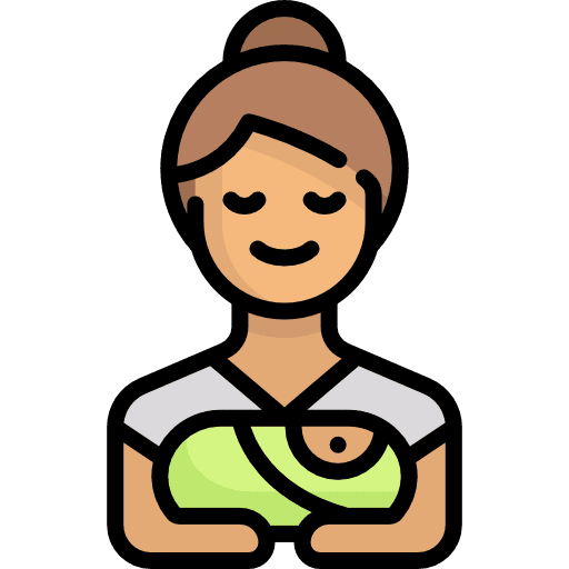Mother maternity baby femenine icon