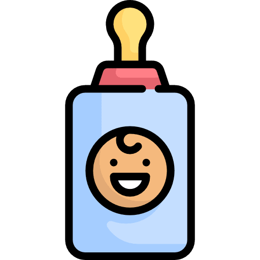 Baby feeder kid and baby pacifier feeder icon