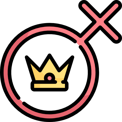 Gender signaling symbol crown icon