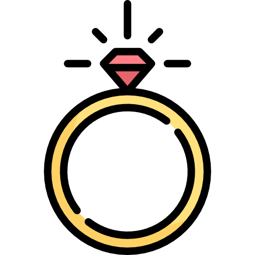 Ring fashion gift love and romance icon