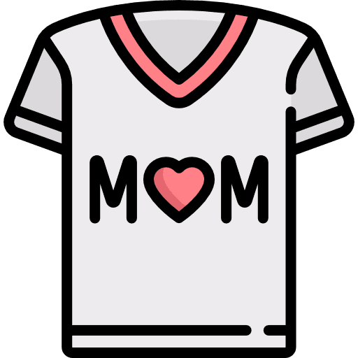 Shirt heart love and romance mother icon