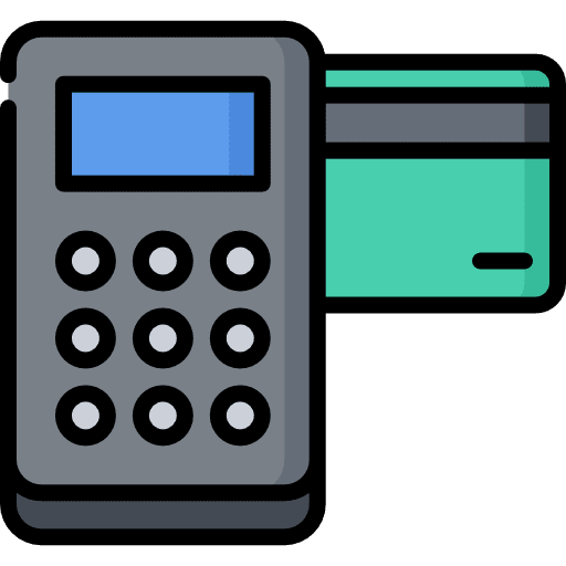 Card payment credit card card payment point of service icon