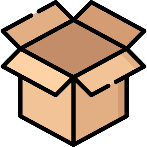 Open box open box shipping and delivery box icon