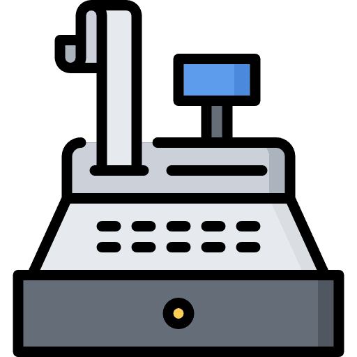 Cashbox business commerce and shopping electronics icon