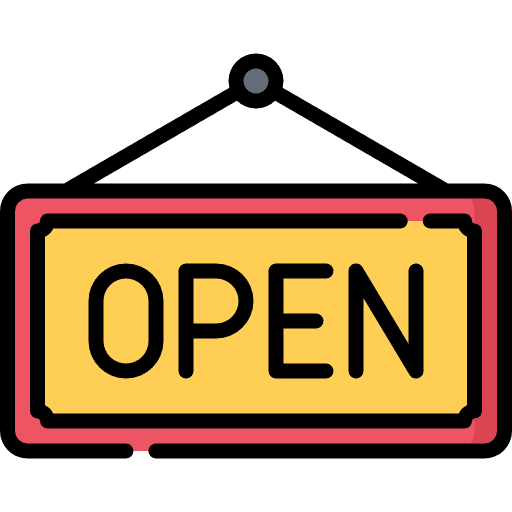 Open shop open signal icon