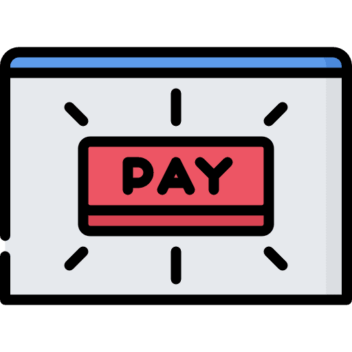 Pay per click payment method computer mouse seo and web icon
