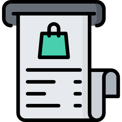 Ticket commerce commerce and shopping receipt icon