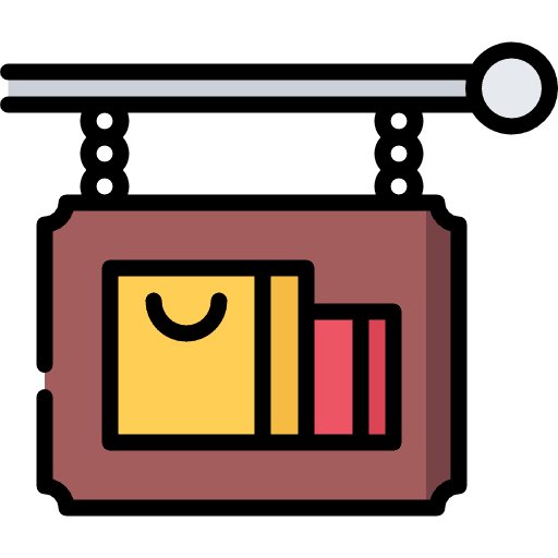 Signboard shop signaling signal icon