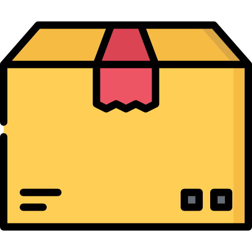 Box commerce and shopping fragile business icon