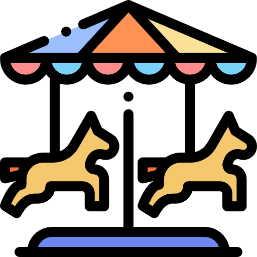 Carousel circus fun carnival icon