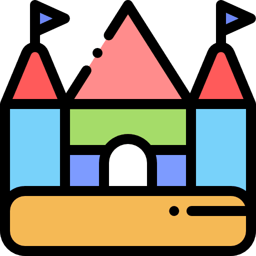 Castle bouncy castle entertainment fun icon