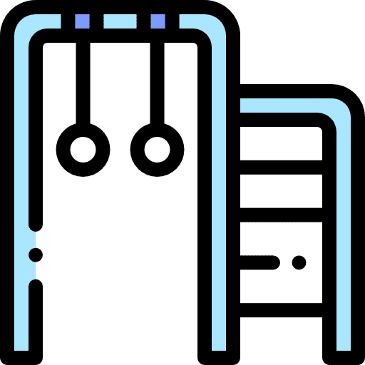 Ladder childhood kid and baby playground icon