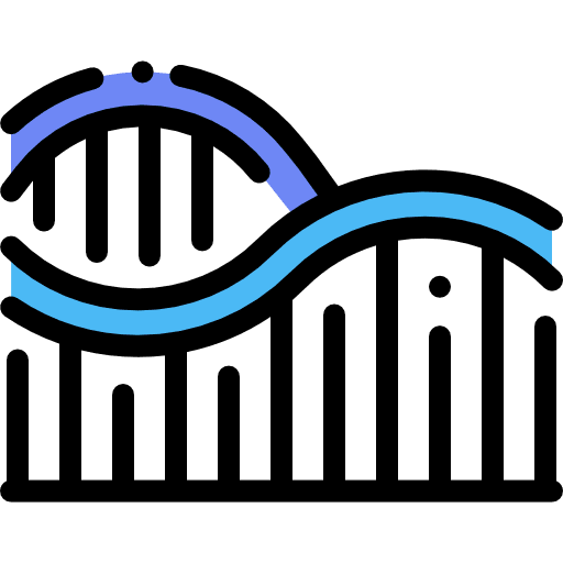 Roller coaster ferris wheel roller coaster entertainment icon