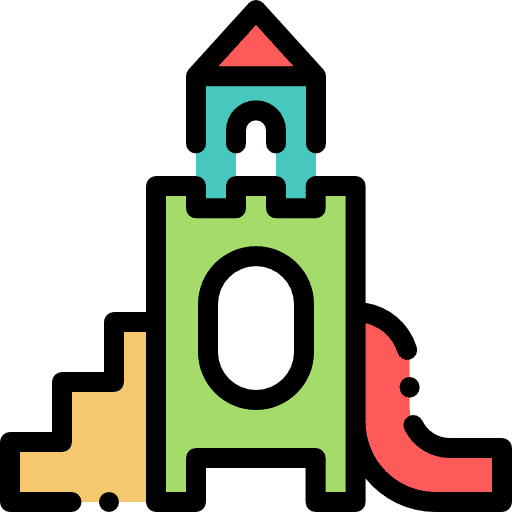 Sledge kid and baby toboggan sled icon