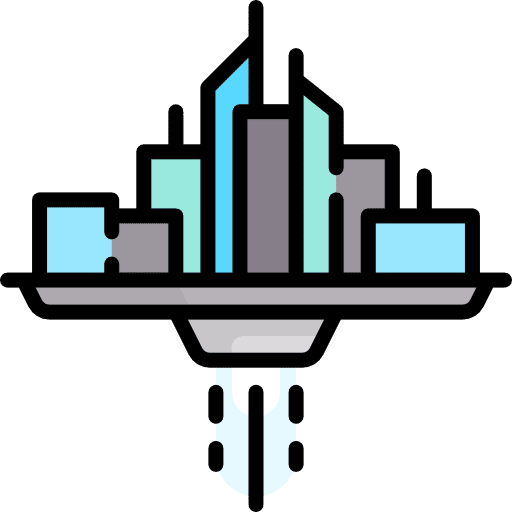 City constructions house future icon