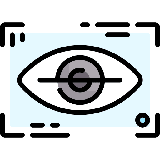 Eye scanner security treatment condition icon