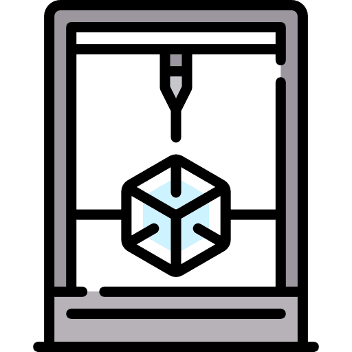 3d printer engineering technology equipment icon