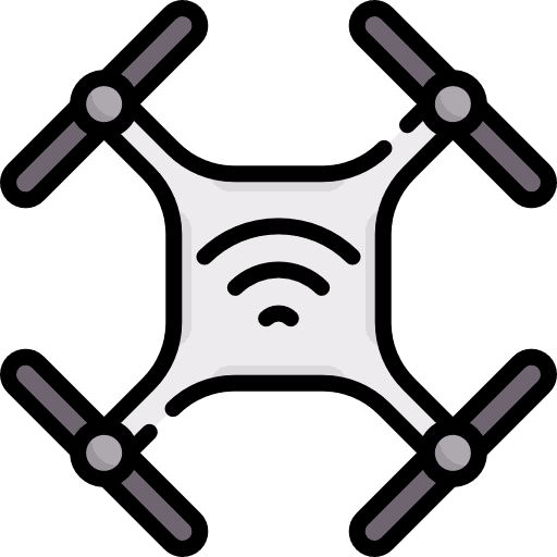 Drone camera transport fly icon