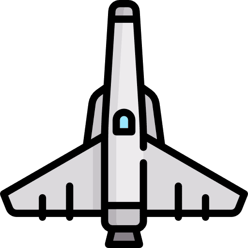 Spaceship rocket launch transportation electronics icon