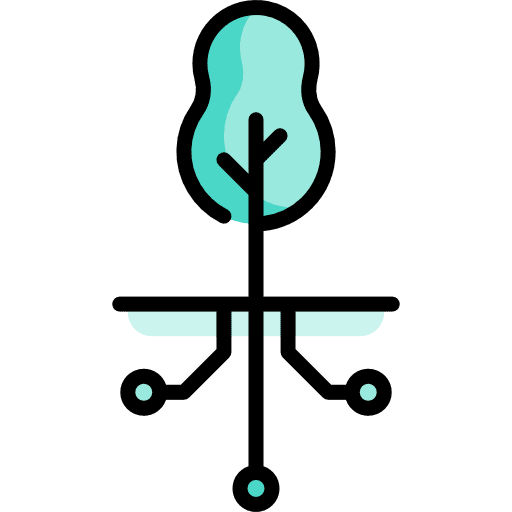 Tree artificial intelligence electronics science fiction icon