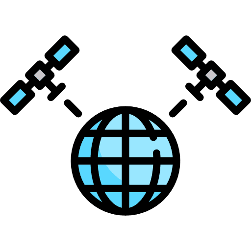 Satellites satellite station communications electronics icon
