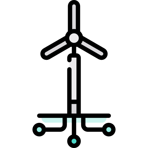 Windmill house windmill eolic energy icon