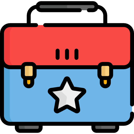 Briefcase travel briefcase portfolio icon