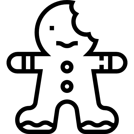 Gingerbread cookie food gingerbread man icon