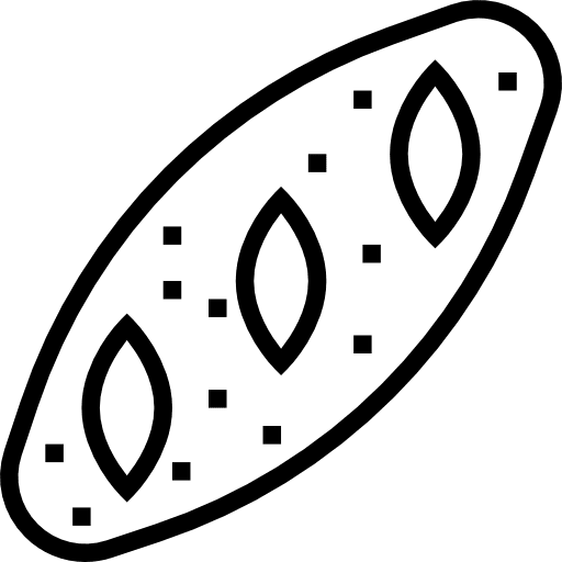 Baguette baguette handmade baking icon