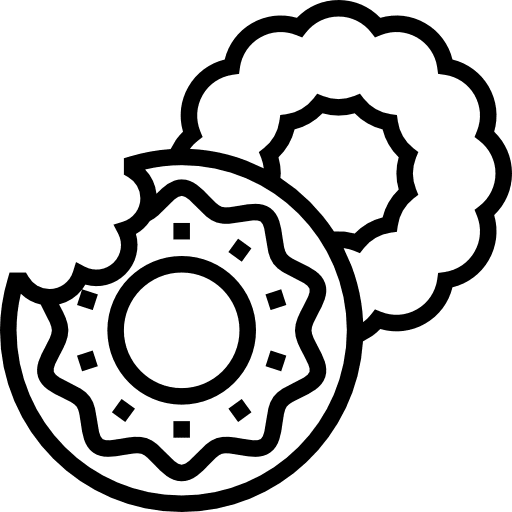 Donut baked donut food and restaurant icon