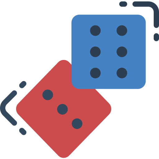 Dice dice probability gaming icon