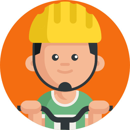 Cyclist bicycle sports and competition avatar icon