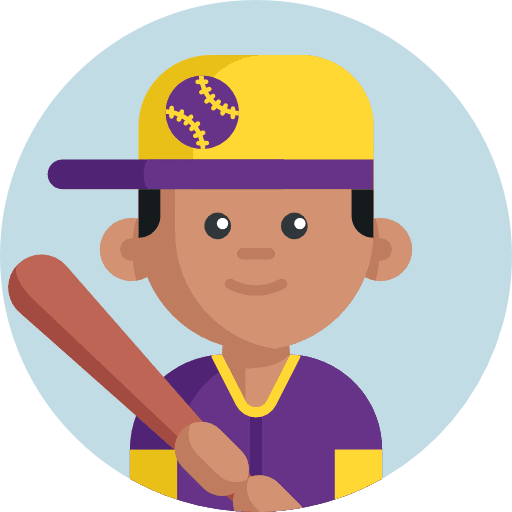 Baseball person profile sports and competition icon
