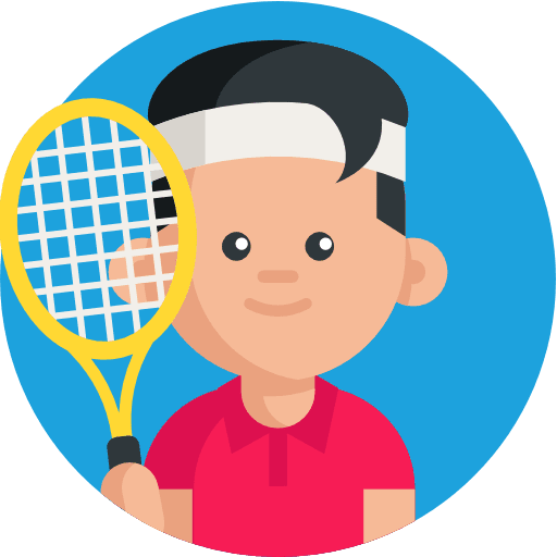 Tennis player profile sports and competition user icon