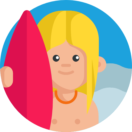 Surfer avatar user sports and competition icon