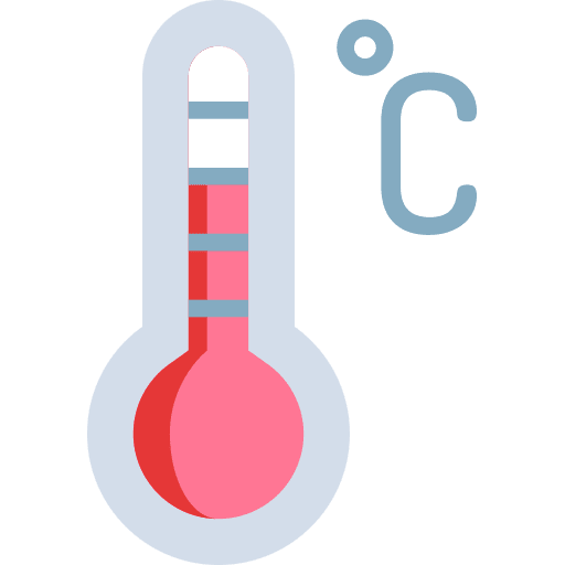 Thermometer forecast sun degrees icon