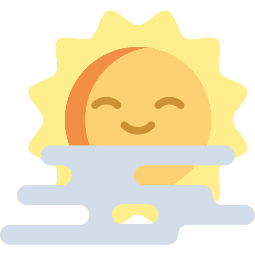 Fog fog meteorology sun icon