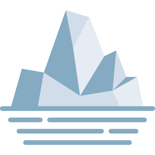 Iceberg weather climate environment icon