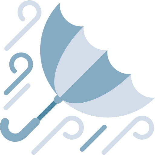 Wind breeze umbrella winds icon