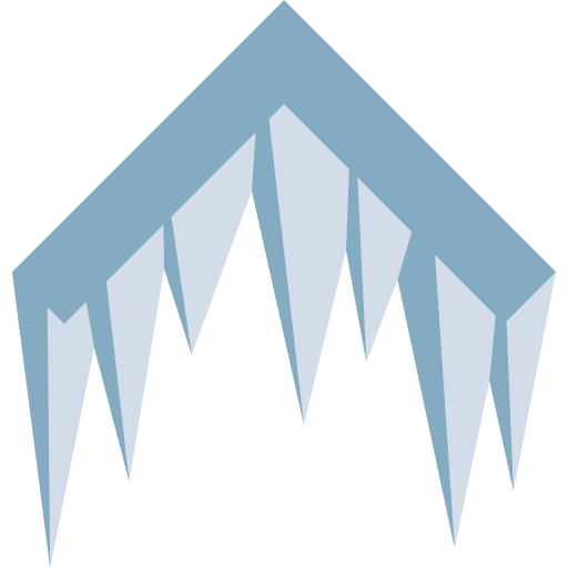 Icicles ice winter weather icon