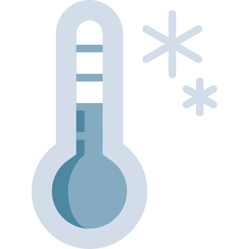 Thermometer mercury meteorology winter icon