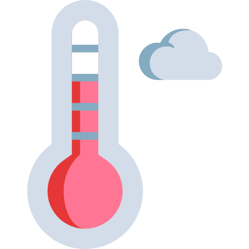 Thermometer climate sun celsius icon