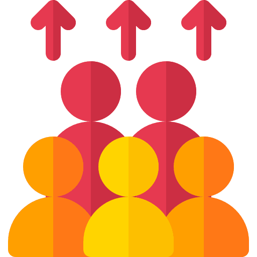 Population population up arrows user icon