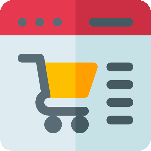 Online shopping broswer interface ecommerce icon