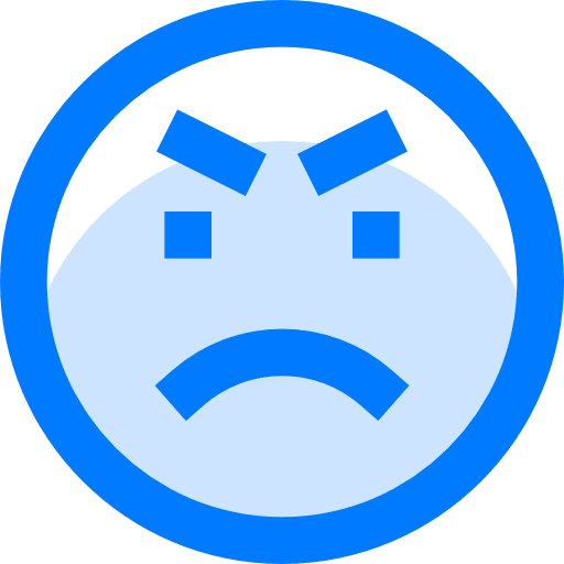 Angry smiling symbol faces icon