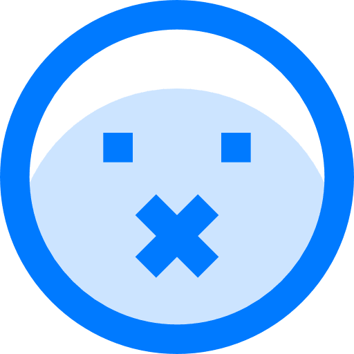 Muted face symbol smile icon