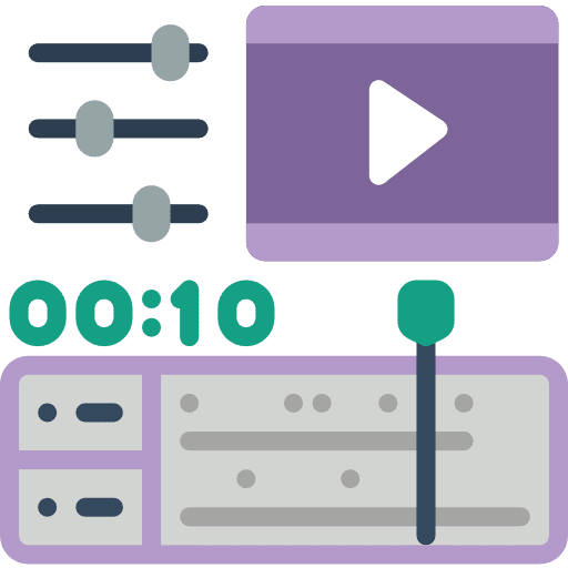 Editing video edition technology video icon